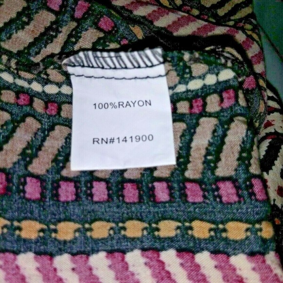 Velzera tunic top striped herring bone pattern relaxed fit boho peasant modest - Picture 7 of 8